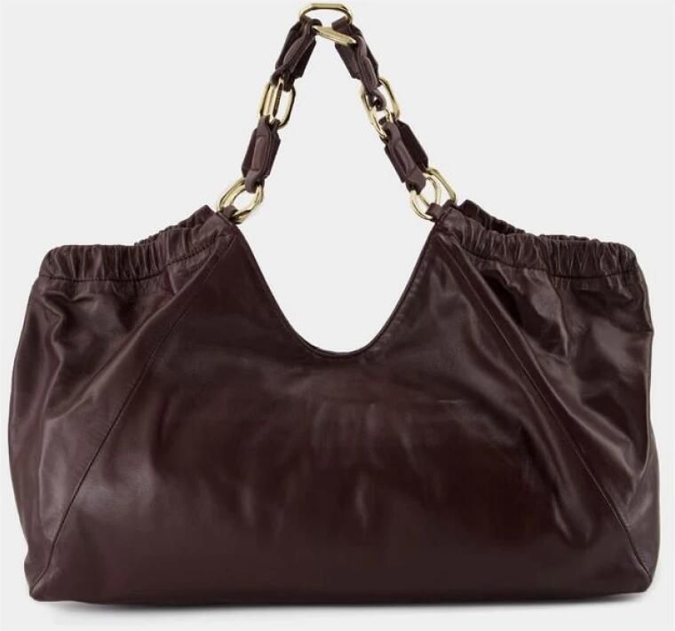 Anine Bing Totes & shoppers Kate Medium Tote Leather Burgundy in rood - Foto 3
