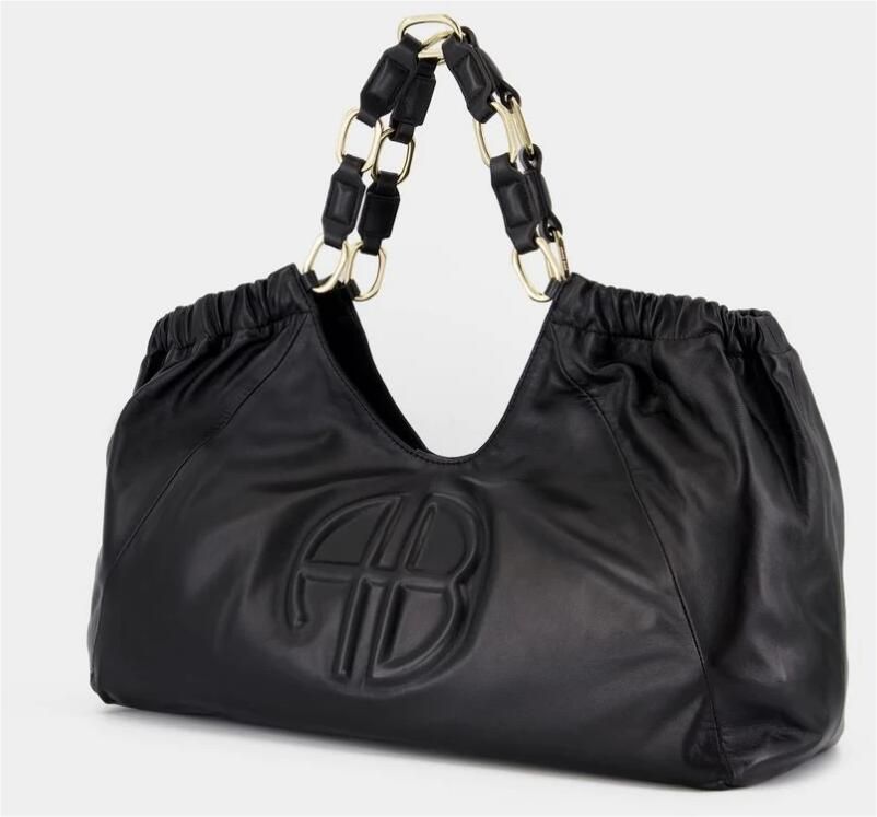 Anine Bing Totes & shoppers Kate Medium Tote Leather Black in zwart - Foto 4