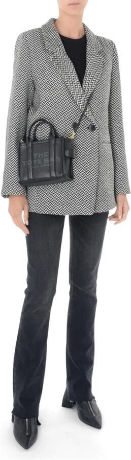 Anine Bing Visgraat zwart-wit blazerjasje Black Dames - Foto 3