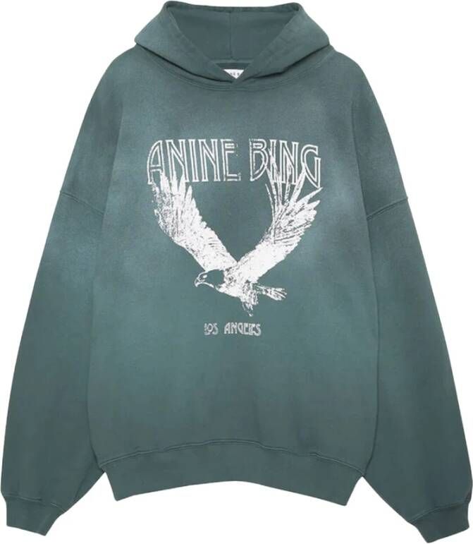 Anine Bing Ash Eagle hoodie Groen Dames