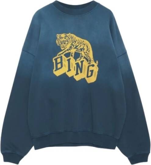 Anine Bing Harvey Tiger Navy Sweatshirt XS Navy Kleur Blauw Dames