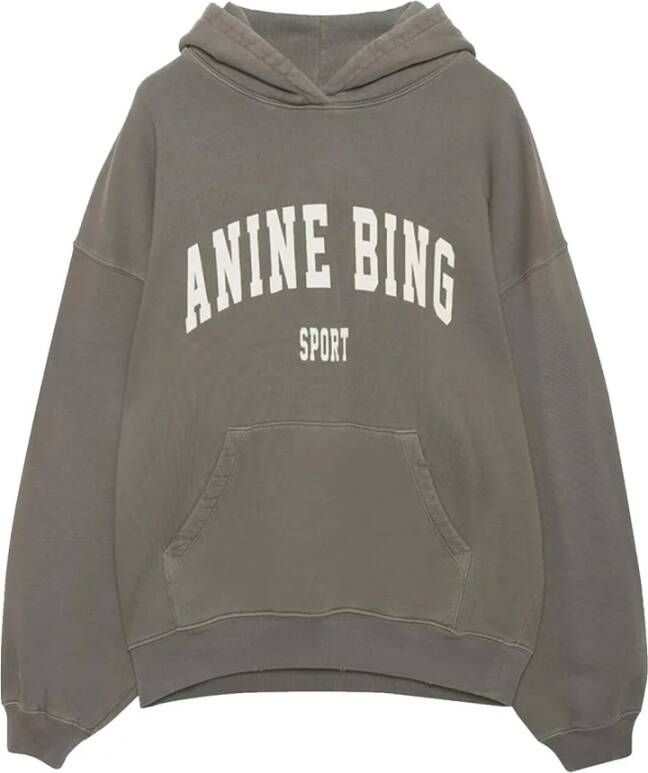 Anine Bing Oversized Biologisch Katoenen Sweatshirt met Vintage Look Grijs Dames