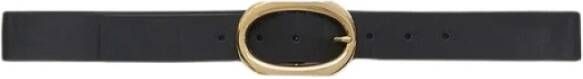 Anine Bing Elegante hoge taille leren riem Black Dames