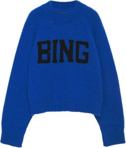 Anine Bing Round-neck Knitwear Blauw Dames