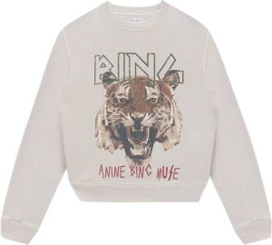 Anine Bing Stone Tiger Sweatshirt Klær Beige Dames