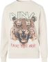 Anine Bing Vintage Tiger Crewneck Sweater in Greige White Dames - Thumbnail 8