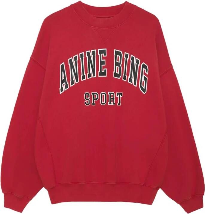 Anine Bing Jaci Sweatshirts A-08-5296 Rood Multicolor Dames
