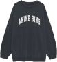 Anine Bing Vintage Oversized Sweatshirt met Distressed Details Black Dames - Thumbnail 2