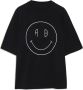 Anine Bing Vintage Black Wash Smiley T-Shirt Black Dames - Thumbnail 1