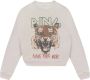 Anine Bing Vintage Tiger Crewneck Sweater in Greige White Dames - Thumbnail 2