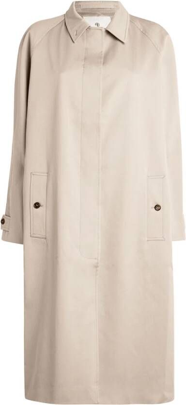 Anine Bing Trenchcoat met relaxte pasvorm van katoen Beige Dames