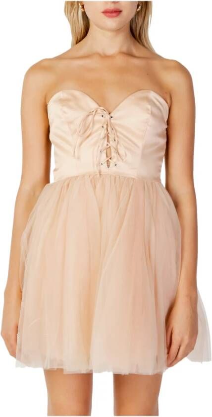 Aniye By Roze Jurk met Sweetheart Halslijn Pink Dames