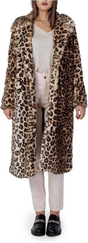 Aniye By Gebreide jas met luipaardprint voor dames Brown Dames