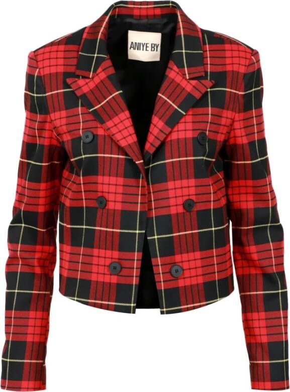 Aniye By Geruite Cropped Blazer Red Dames