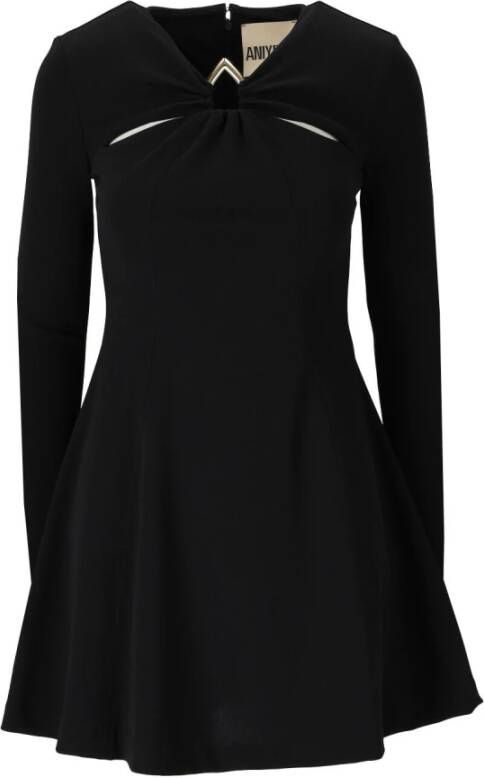 Aniye By Kort Jurk met Gouden Details en Rits Black Dames