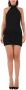 Aniye By Korte Polyester Jurk met Drapering Black Dames - Thumbnail 1