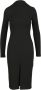 Aniye By Jurk met lange mouwen en riem met achteropening Black Dames - Thumbnail 3