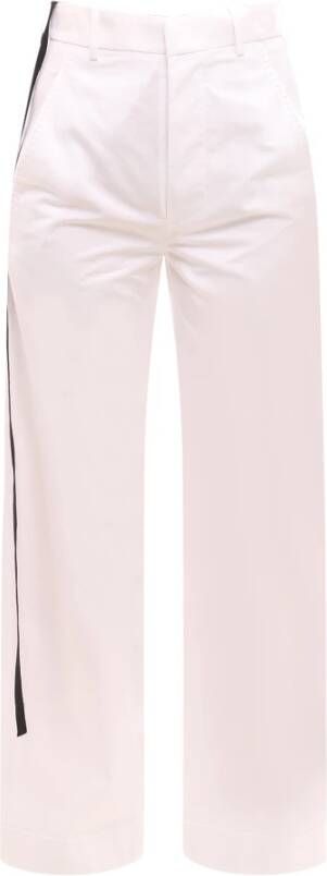 Ann Demeulemeester Straight Trousers Wit Dames