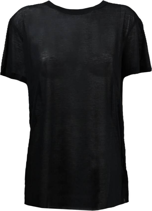 Ann Demeulemeester Katoenen T-Shirt Art. 2102Wje03220 099 Black Dames