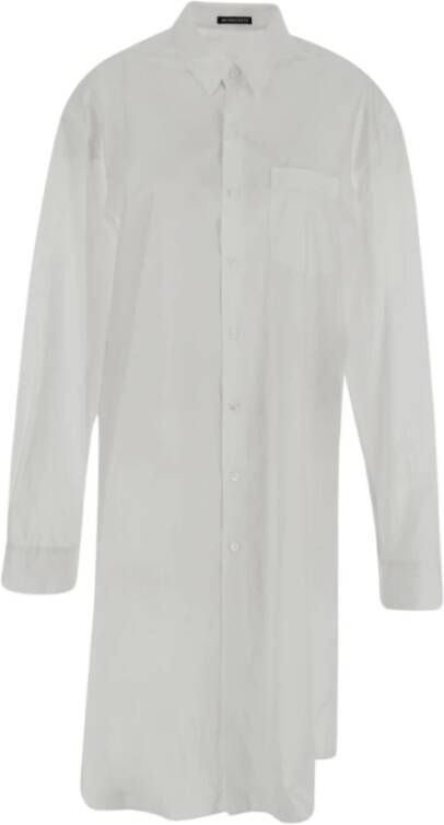 Ann Demeulemeester Witte Katoenen Comfort Shirt White Dames