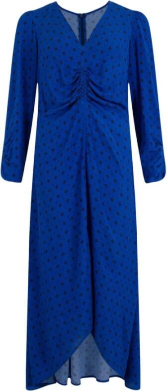 Anna Van Toor Stijlvolle Jurk 91a06-03581 Blauw Dames