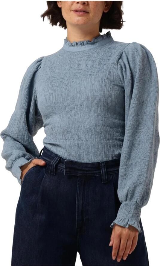 ANTIK BATIK Dames Tops & T-shirts Angelie Smock Blouse Lichtblauw - Foto 3