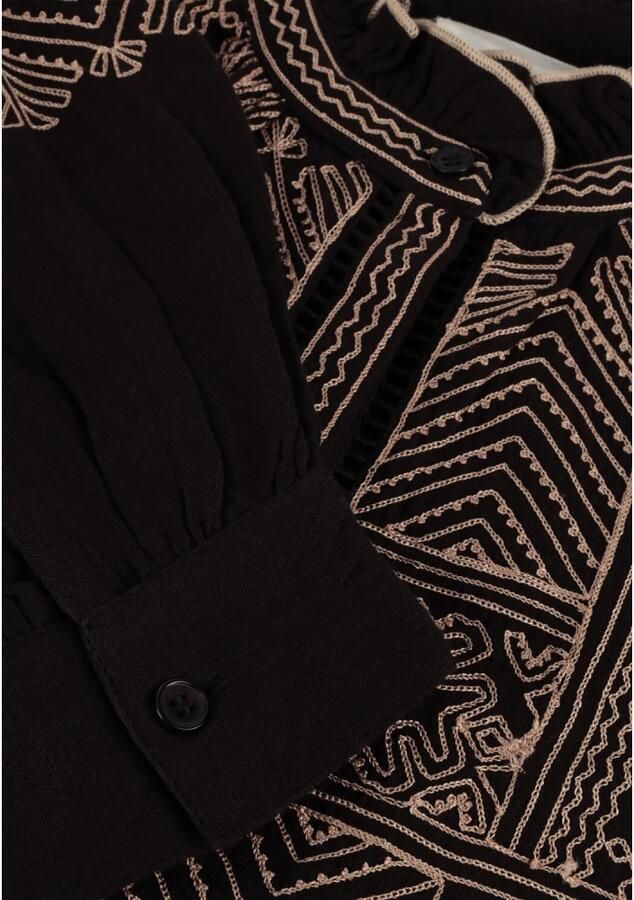 Antik batik Zwarte Geborduurde Svetlana Blouse Black Dames