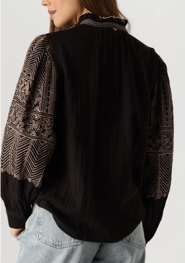 Antik batik Zwarte Geborduurde Svetlana Blouse Black Dames - Foto 2