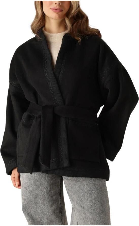 Antik batik Zwarte Kimono voor Elegante Avonden Black Dames - Foto 7