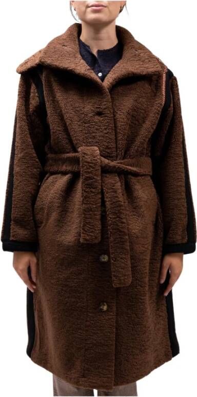 Antik batik Belted Coats Bruin Dames