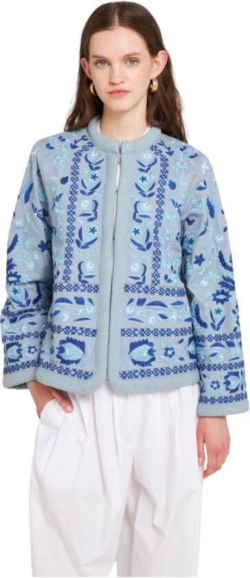 Antik batik Blazerjas Blauw Dames