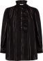 Antik batik Edward Blouse Stijlvol en Elegant Black Dames - Thumbnail 2
