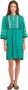 Antik batik Hand geborduurde crÃªpe jurk Lima groen - Thumbnail 2