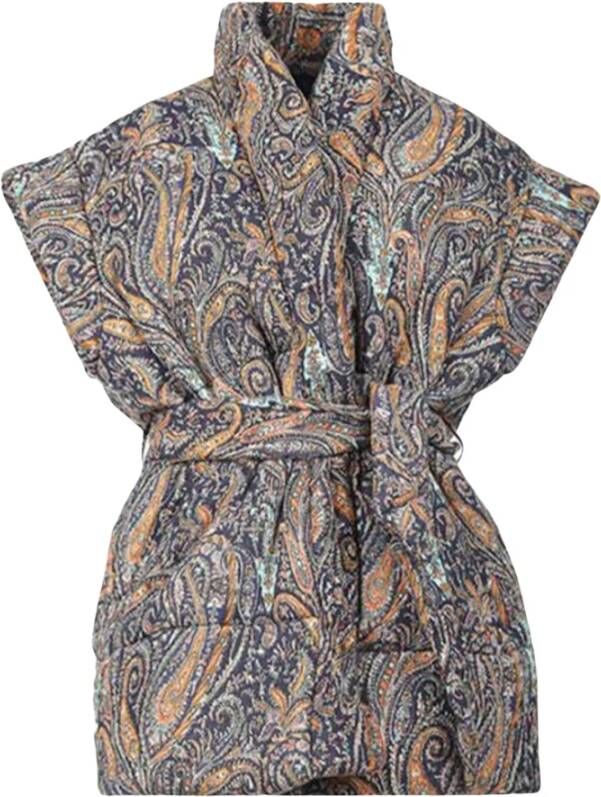 Antik batik Elvis Gilet Multicolour Blauw Dames