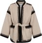 Antik batik Geborduurd Kimono-geïnspireerd Jack Beige Dames - Thumbnail 2