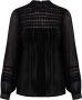 Antik batik Transparante top met kanten details Sarah zwart - Thumbnail 1