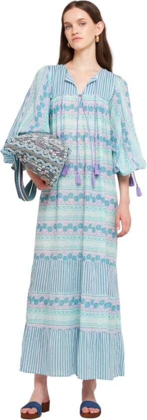 Antik batik Maxi Dresses Blauw Dames