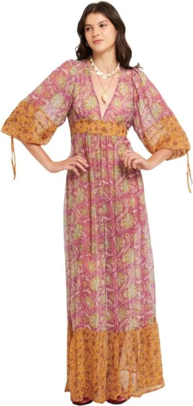 Antik batik Maxi Dresses Roze Dames