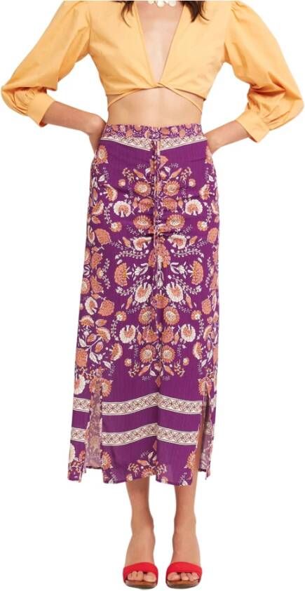 Antik batik Maxi Skirts Purple Dames