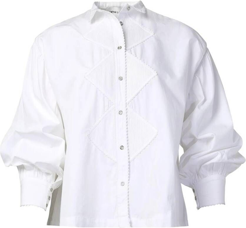 Antik batik Witte Laura Blouse Stijlvolle Garderobe Toevoeging White Dames