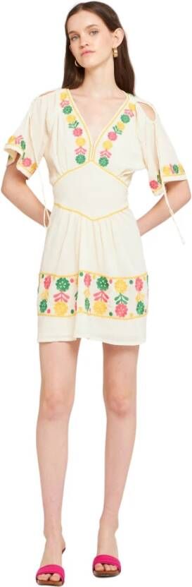 Antik batik Short Dresses Beige Dames