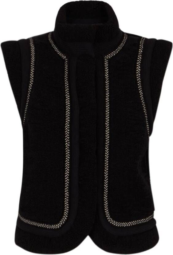 Antik batik Saly Gilet Stijlvolle Gilets Black Dames