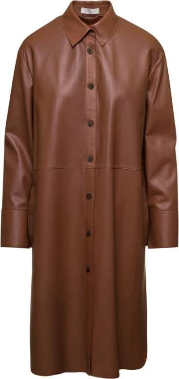 Antonelli Firenze Bruine Leren Jas Bruin Dames