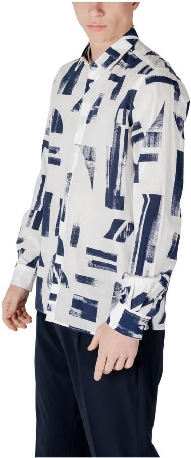 Antony Morato Blauwe Hooded Knoopshirt Lente Zomer Multicolor Heren - Foto 2