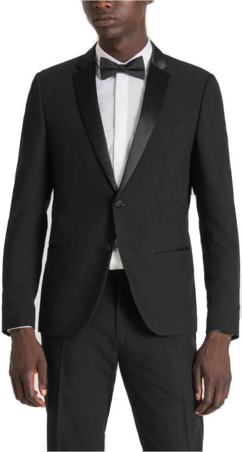 Antony Morato Zwarte Knoopsluiting Blazer Lente Zomer Mannen Black Heren