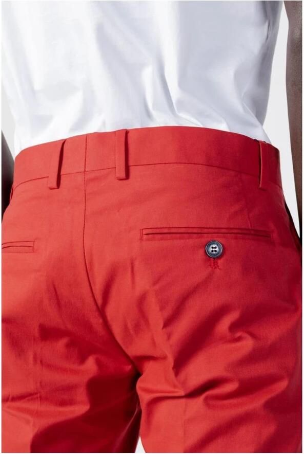 Antony Morato Rode Herenbroek met Ritssluiting en Knoopsluiting Rood Heren