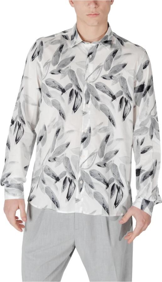 Antony Morato Bloemenknoopshirt Mannen Wit White Heren - Foto 3