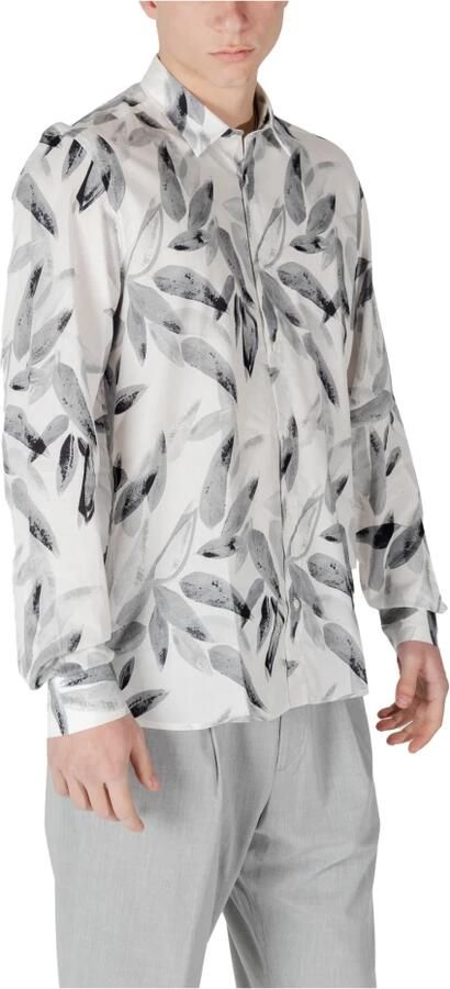 Antony Morato Bloemenknoopshirt Mannen Wit White Heren