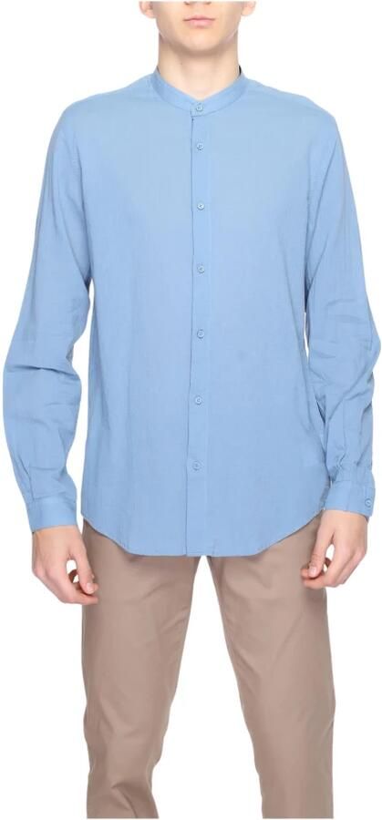 Antony Morato Katoenen Lange Mouw Shirt Lente Zomer Collectie Blue Heren - Foto 3