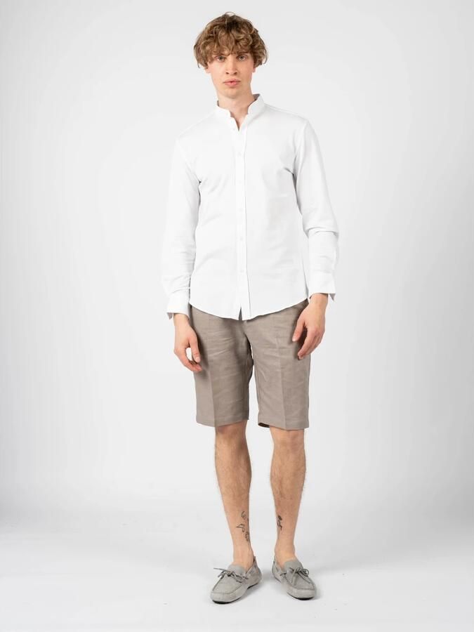 Antony Morato Eenvoudige Linnen Shorts met Rits en Knoop Beige Heren - Foto 5